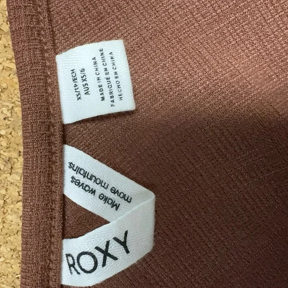 Roxy Good Keepsake XS Mini Dress Brown Cutout Cross Back Coastal Cowgirl Boho Y - Picture 8 of 12